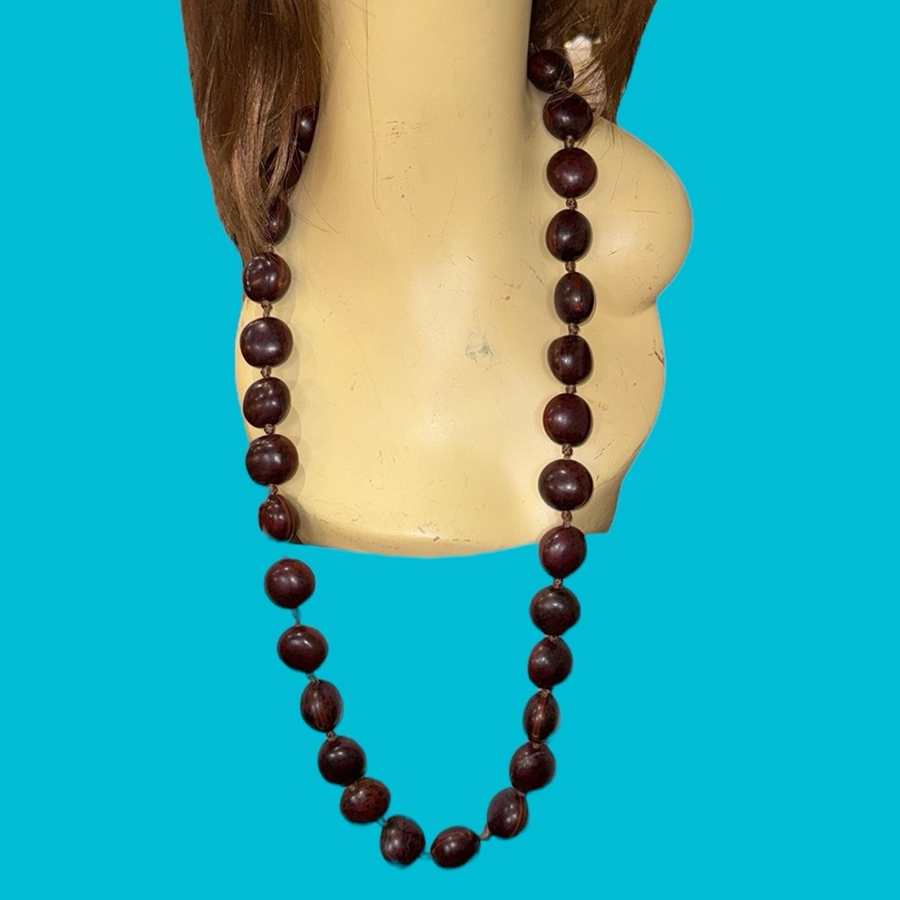 KUKUI NUT HAWAIIN ‎ LONG NECKLACE VACAY VIBES